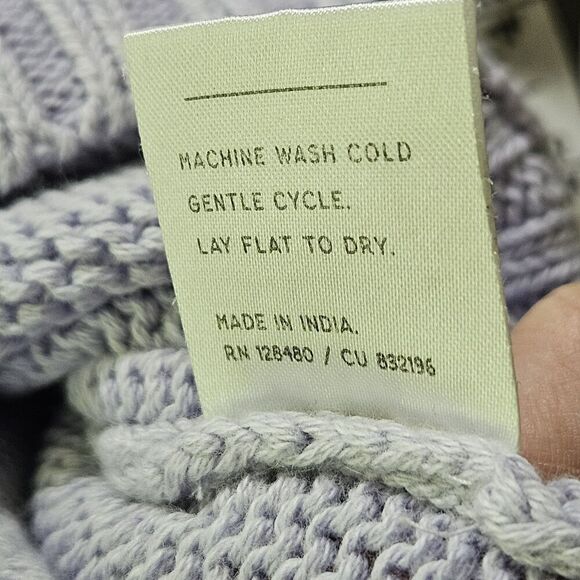 Pact Sweater Womens Small  Purple Lilac Knit Pullover Crewneck Organic Cotton - Picture 8 of 8